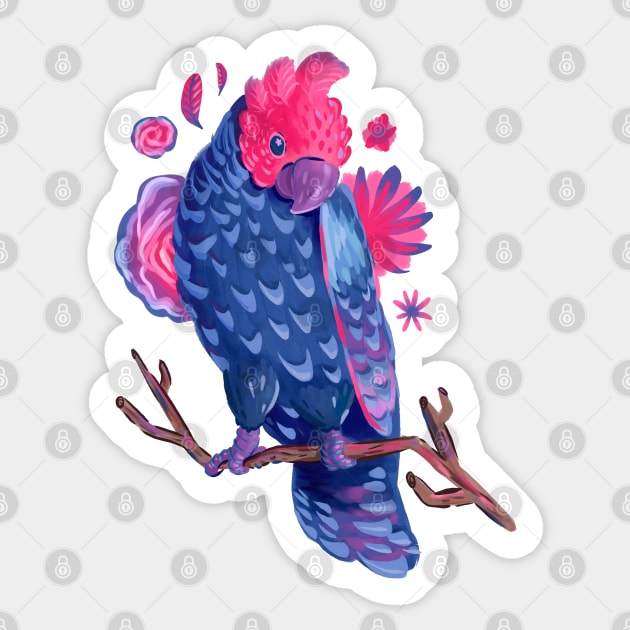 Bi Pride with Gang-Gang Cockatoo Sticker by narwhalwall